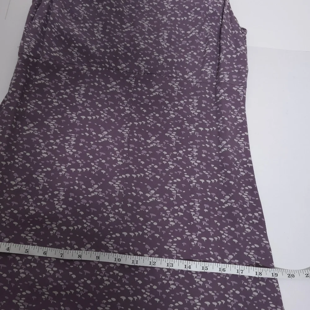 J. Crew Printed Rayon Purple Tie Back Dress Size 6